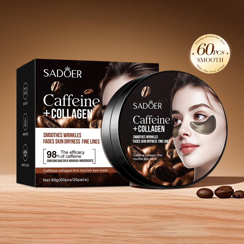 Eye Pad Collagen - 60pcs SADOER 카페인 크리스탈 콜라겐 아이