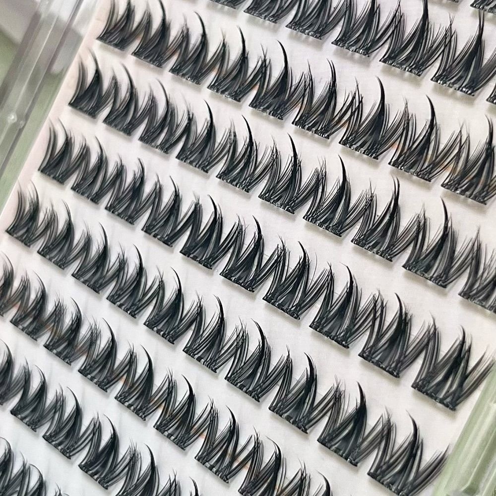 Eyelash Extension No 11 - 100/130/200 클러스터 블랙 셀프 접착식 인조