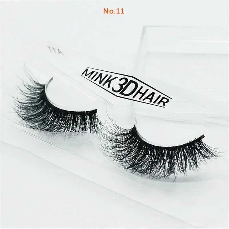 Eyelash Extension No 11 - 1 쌍 3D 밍크 속눈썹 수제