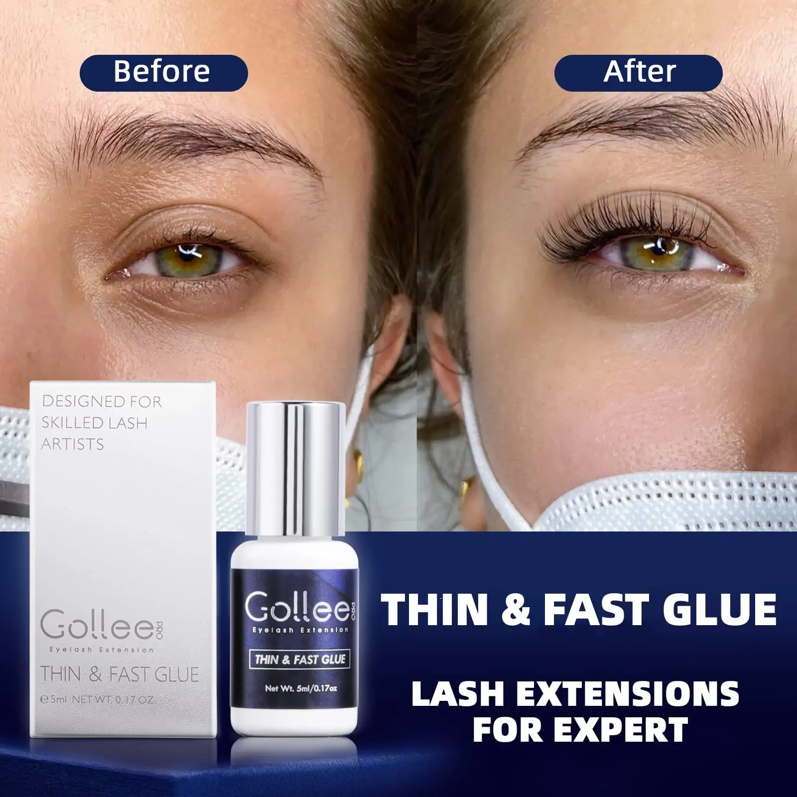 민감한 눈을 위한 골리 5ml 1초 속건 속눈썹 연장  - Eyelash Extension Glue For Sensitive Eyes 리뷰 및 가격