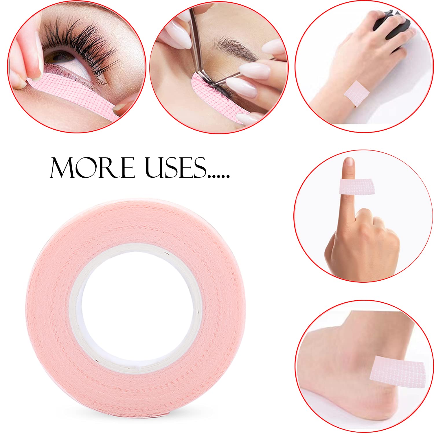 6롤 속눈썹 테이프, 접착식 패브릭 속눈썹 연장 테이프 - Eyelash Extension Guide 리뷰 및 가격