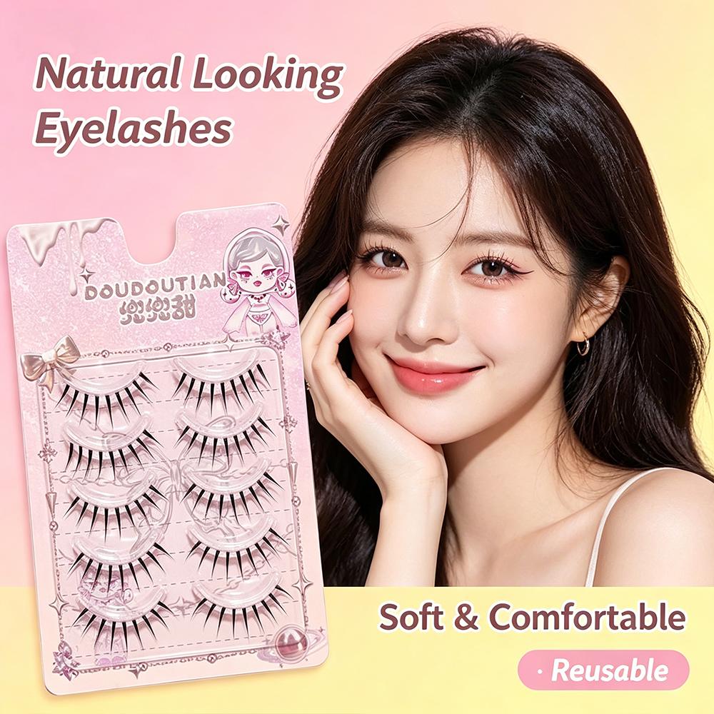 5쌍 천연 인조 속눈썹 일본 스타일 투명 밴드 부드러운 - Eyelash Extension Japanese Style 리뷰 및 가격