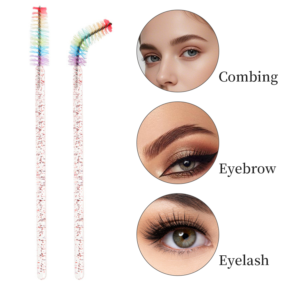 50PCS 레인보우 크리스탈 속눈썹 메이크업 브러쉬 일 - Eyelash Extension Guide 리뷰 및 가격