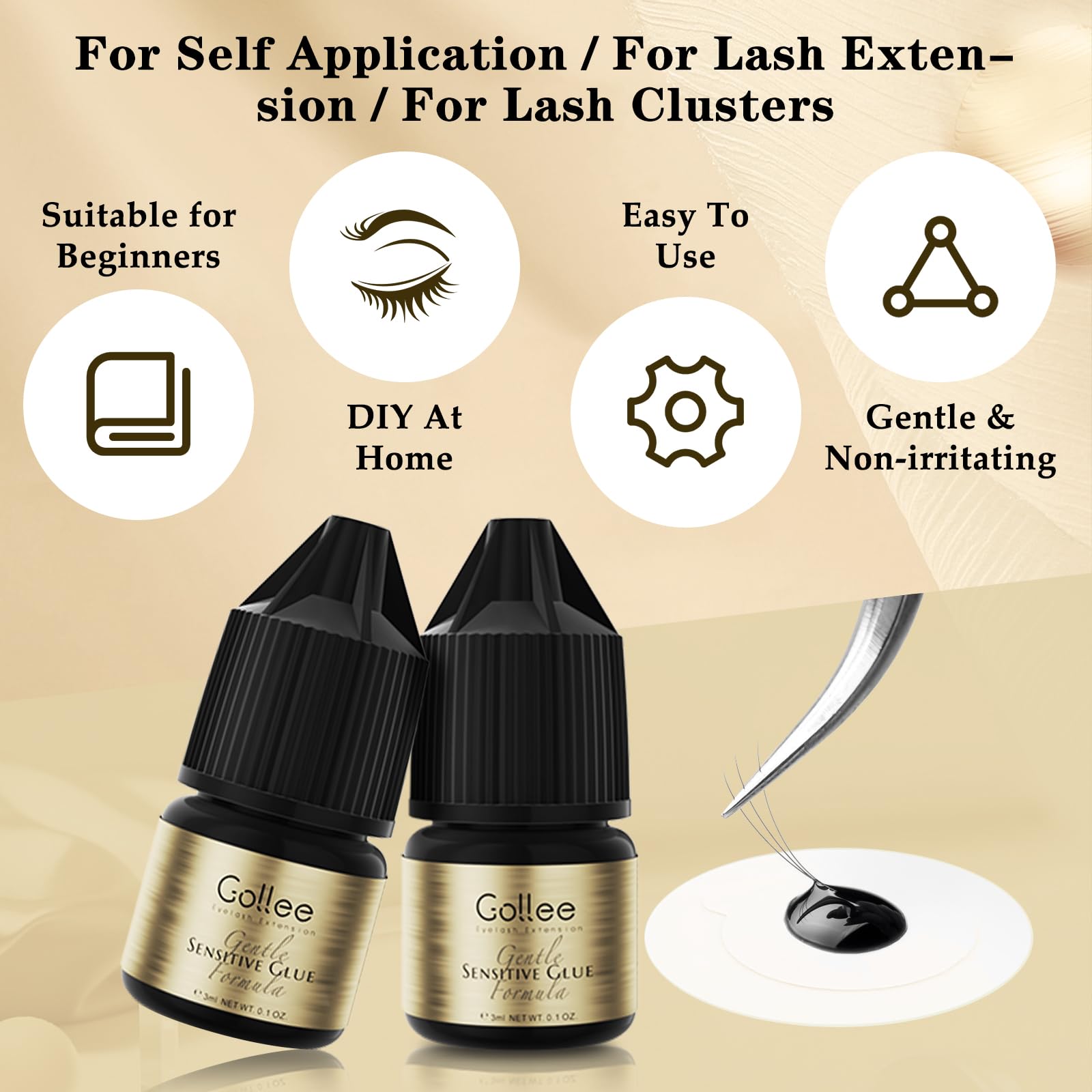 골리 속눈썹 접착제 클러스터 속눈썹 연장 접착제 부드럽 - Eyelash Extension Glue For Sensitive Eyes 리뷰 및 가격
