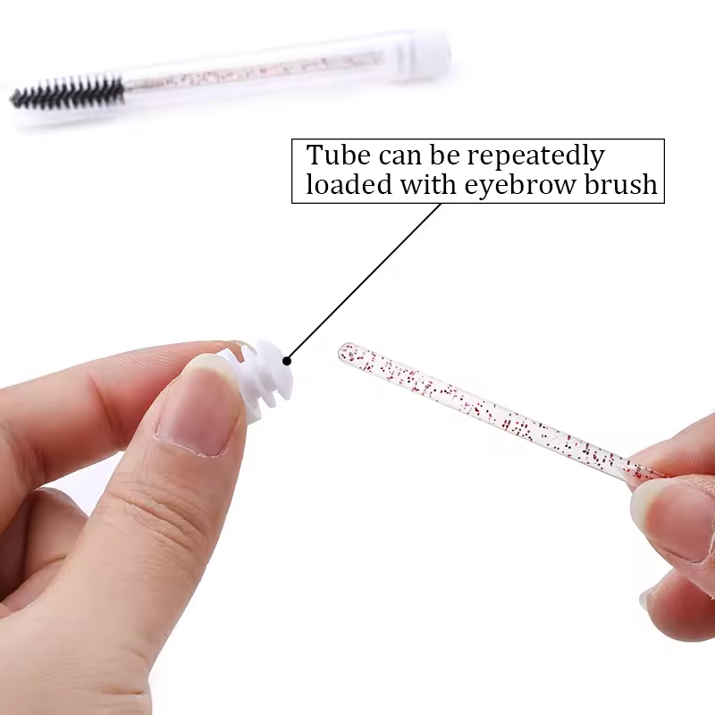 눈썹 브러쉬가 포함된 속눈썹 브러쉬 튜브 재사용 가능한 - Eyelash Extension Guide 리뷰 및 가격