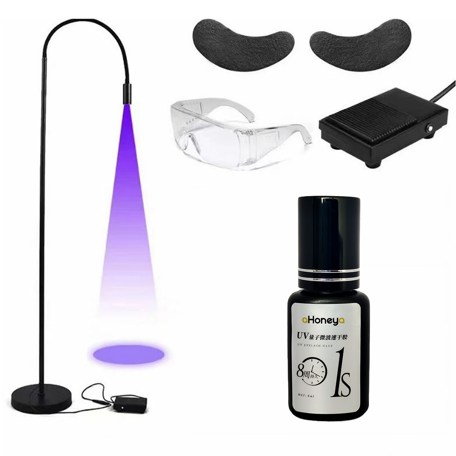 살롱 UV 속눈썹 접목 접착제 보라색 UV 속눈썹 접착 - Eyelash Extension Glue For Sensitive Eyes 리뷰 및 가격