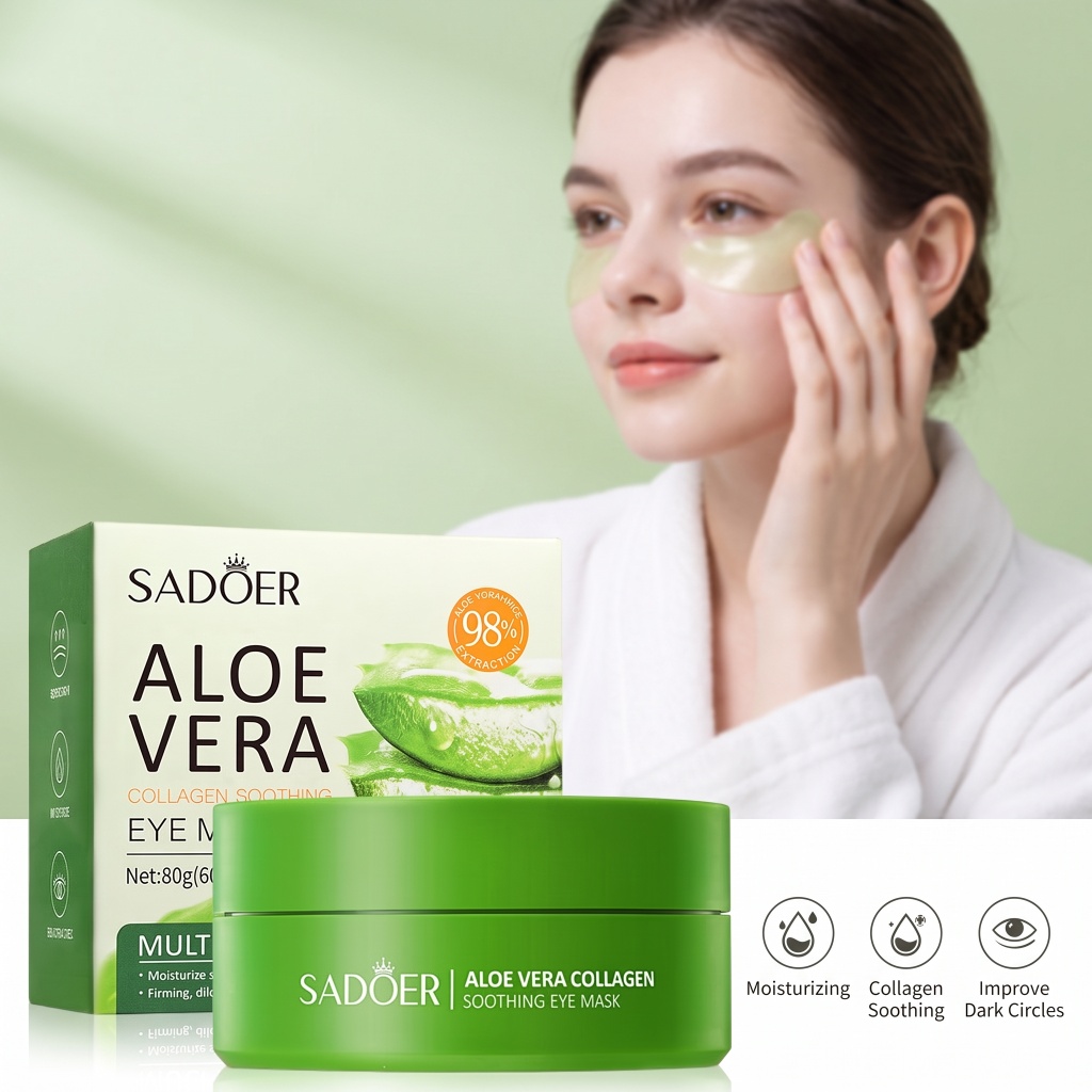 60pcs 알로에 베라 콜라겐 아이 마스크 안티 다크  - Eye Pad Collagen 리뷰 및 가격