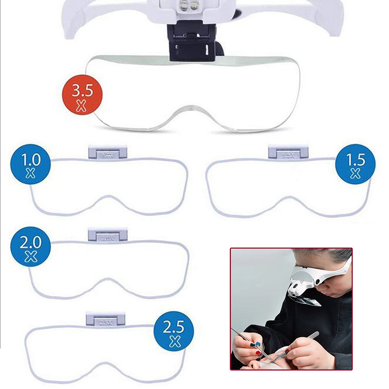 5개 렌즈 조절식 확대경 속눈썹 연장 확대경 LED 라 - Eyelash Extension With Glasses 리뷰 및 가격