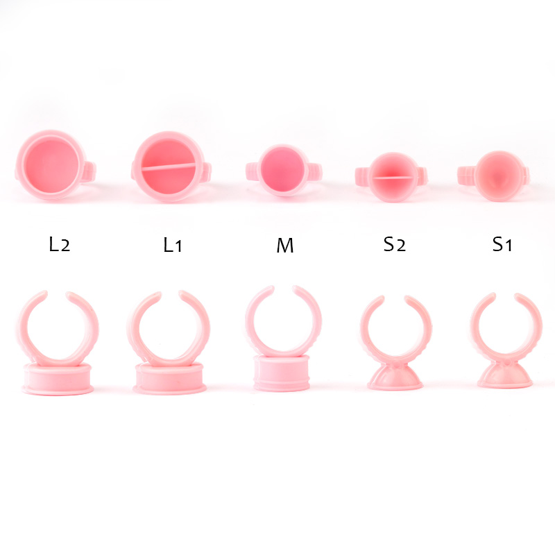 100 pcs 일회용 접착제 반지 플라스틱 영구 메이크 - Eyelash Extension Guide 리뷰 및 가격
