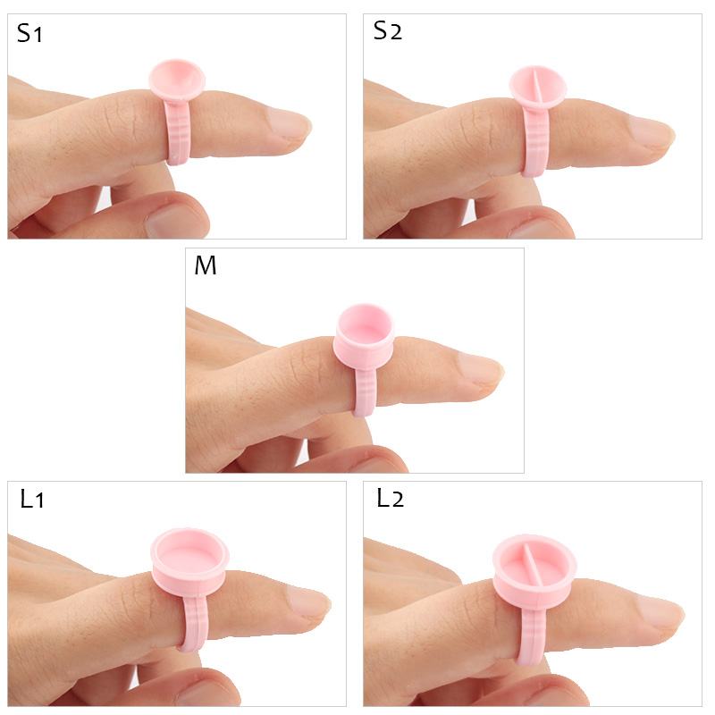 100 pcs 일회용 접착제 반지 플라스틱 영구 메이크 - Eyelash Extension Guide 리뷰 및 가격